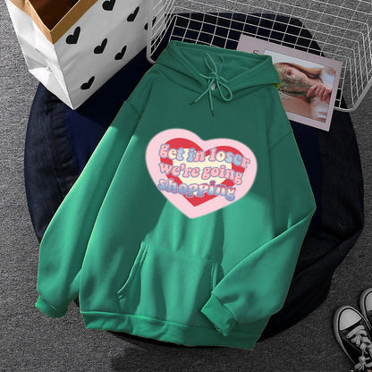 Damen Kapuzenpullover Kuschelig Grafikdesign Norvielle