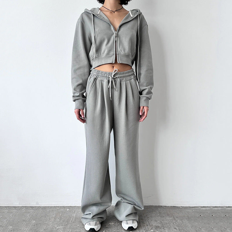 Damen Hoodie Jogginghose Set Minimalistisch