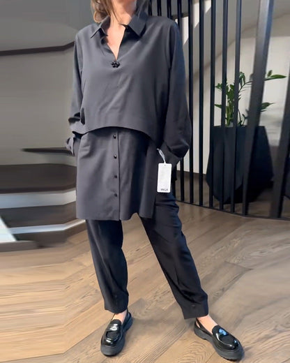 Damen Zweiteiliger Anzug Bluse und Hose Norvielle