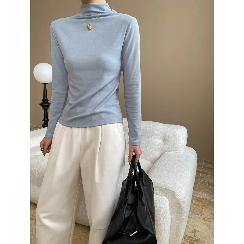 Damen Rollkragenpullover Feine Rippstruktur Norvielle - Norvielle