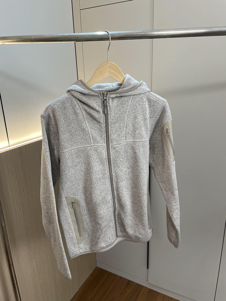 Damen Funktionsjacke Atmungsaktive Kapuze Reißverschlusstaschen