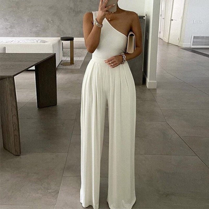 Damen Elegante Einschulter-Jumpsuit Norvielle - Norvielle