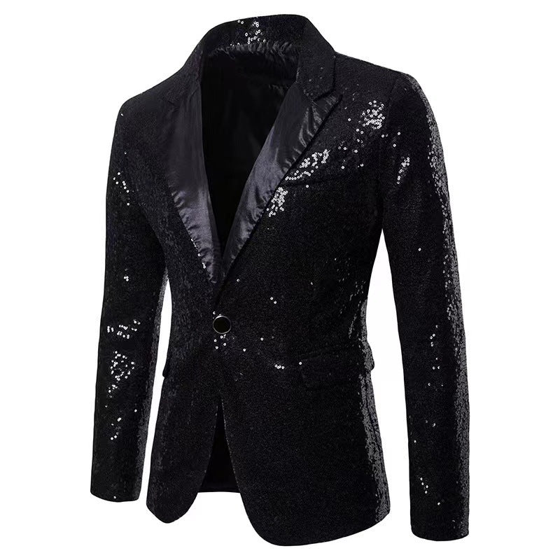 Herren Blazer Pailletten schimmernd Norvielle