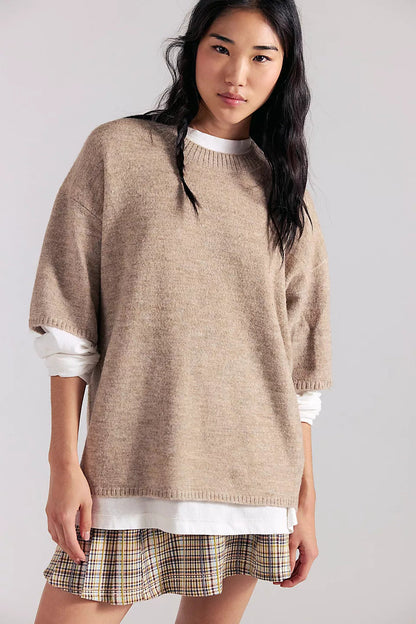 Damen Sweatshirt Halbtransparent Spitze Lässiger Schnitt Norvielle