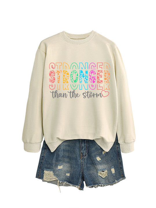 Damen Sweatshirt Lässiger Schnitt Motivierender Schriftzug Norvielle