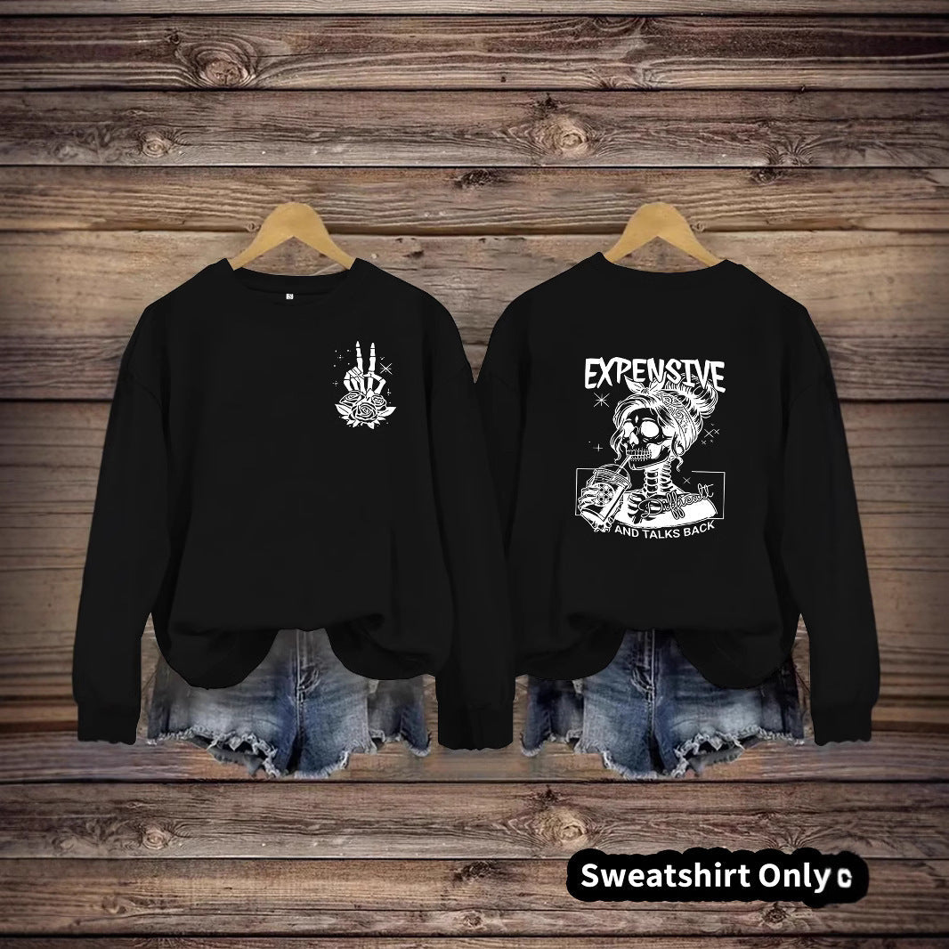 Damen Sweatshirt Kreatives Motiv Lässiger Schnitt Norvielle