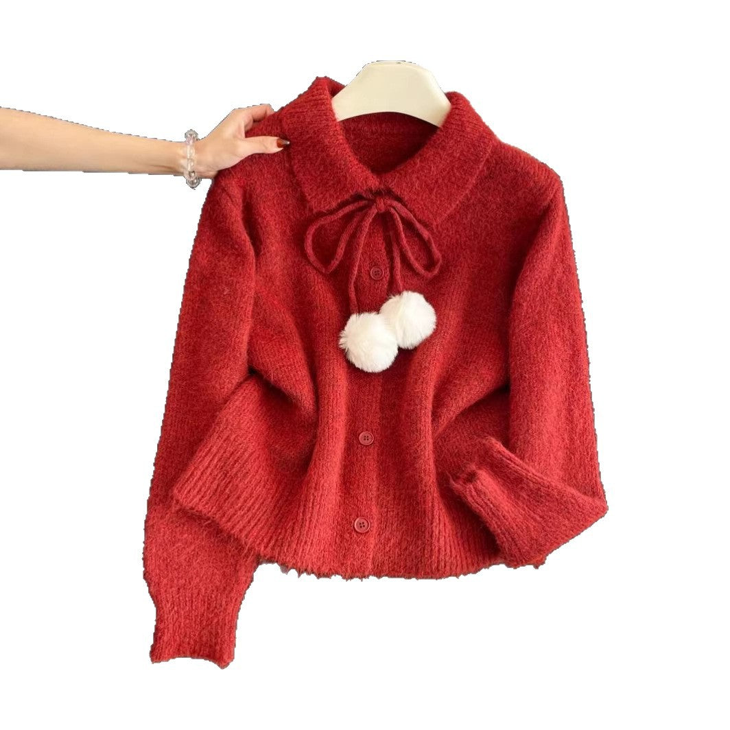 Damen Strickjacke Großkragen Norvielle