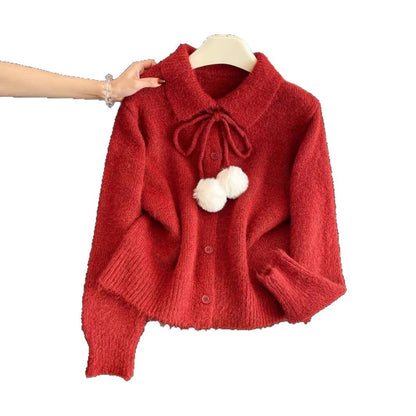 Damen Strickjacke Großkragen Norvielle