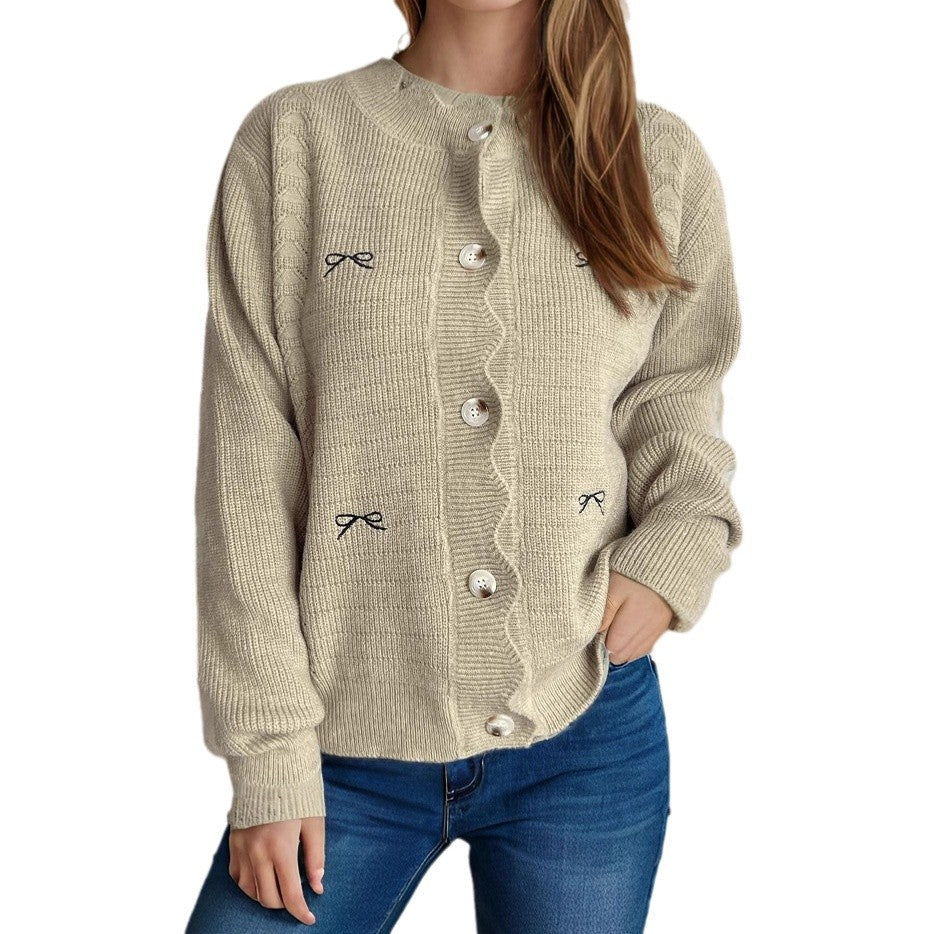 Damen Strickjacke Verspielt Details Norvielle