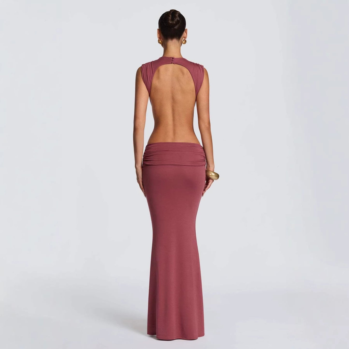 Damen Abendkleid Figurbetont Cut-Out-Details