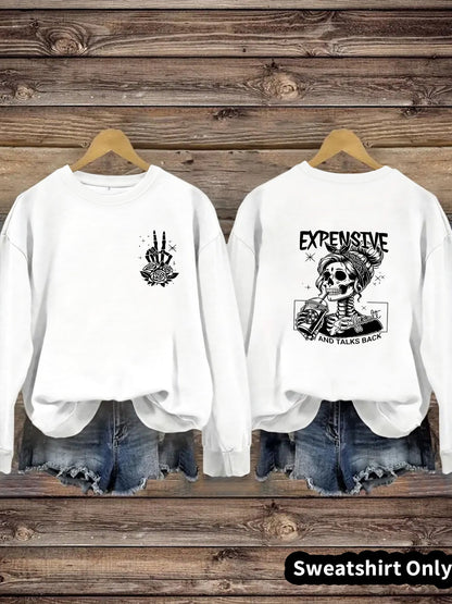 Damen Sweatshirt Kreatives Motiv Lässiger Schnitt Norvielle