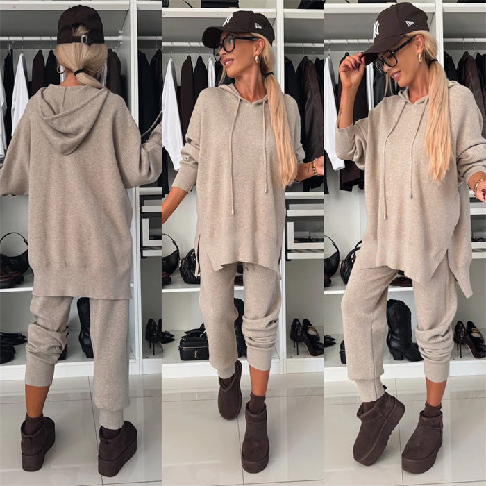 Damen Lounge-Set Oversized Kapuzenpullover Jogginghose Komfort - Norvielle