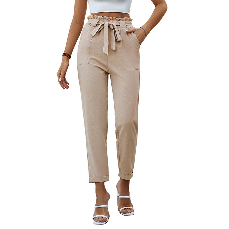 Damen Bundfaltenhose mit Bindegürtel Norvielle