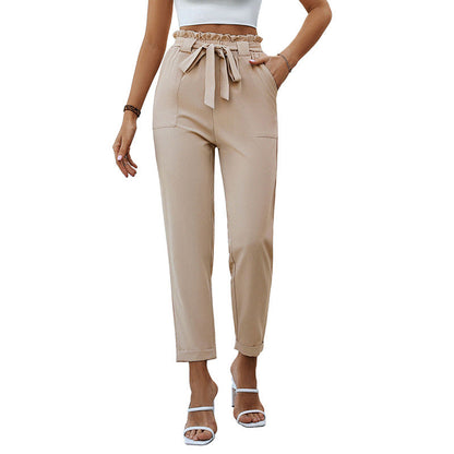 Damen Bundfaltenhose mit Bindegürtel Norvielle
