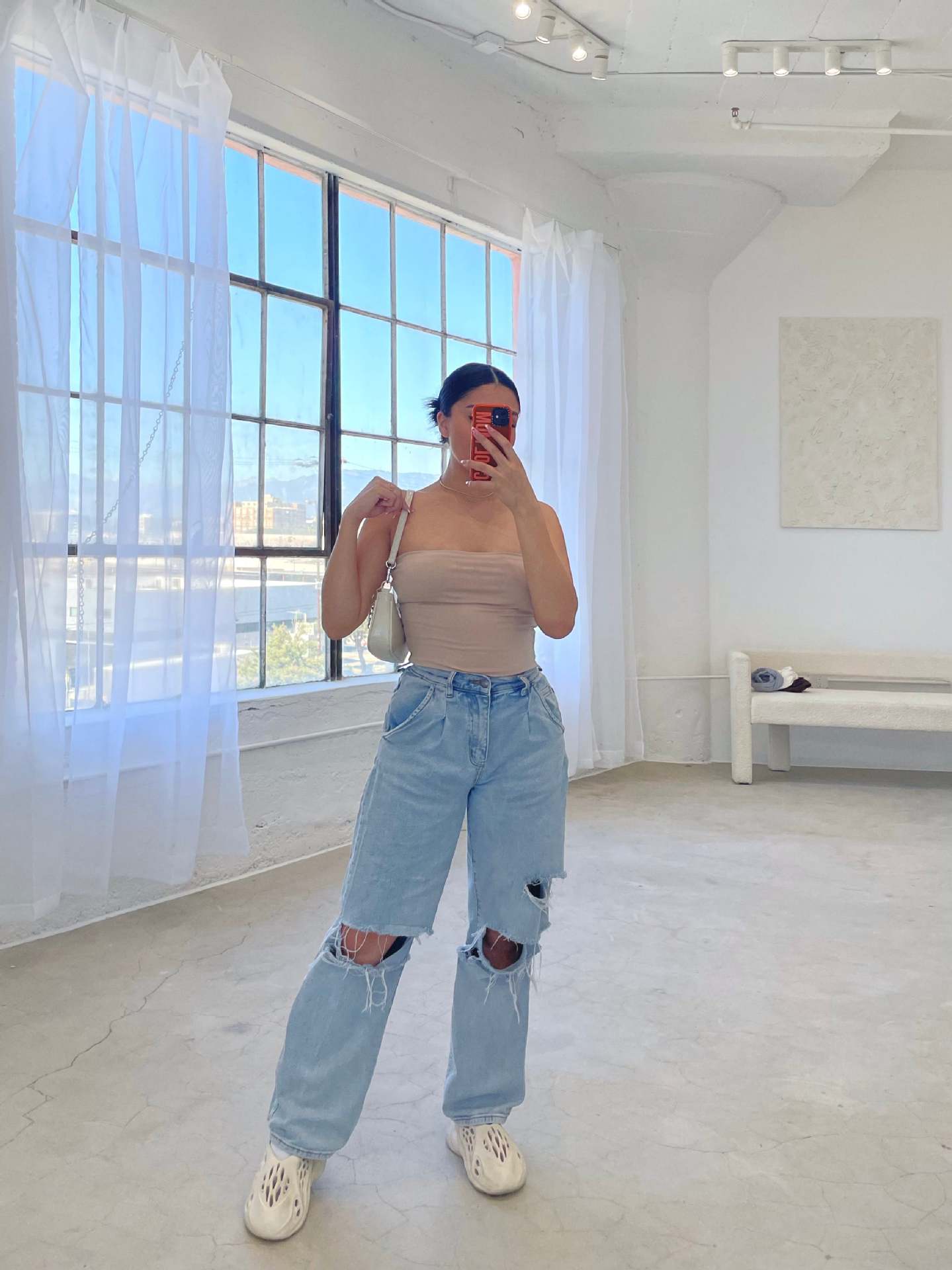 Damen Zerrissene Mom Jeans Norvielle