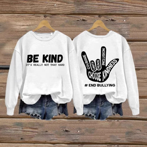 Damen Sweatshirt Kreatives Handdesign Positiv Norvielle - Norvielle