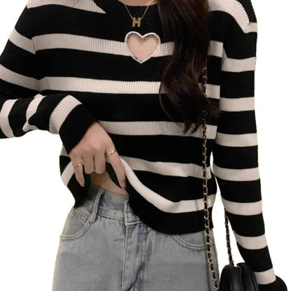Damen Pullover Pflegeleicht Herzförmiger Ausschnitt Norvielle