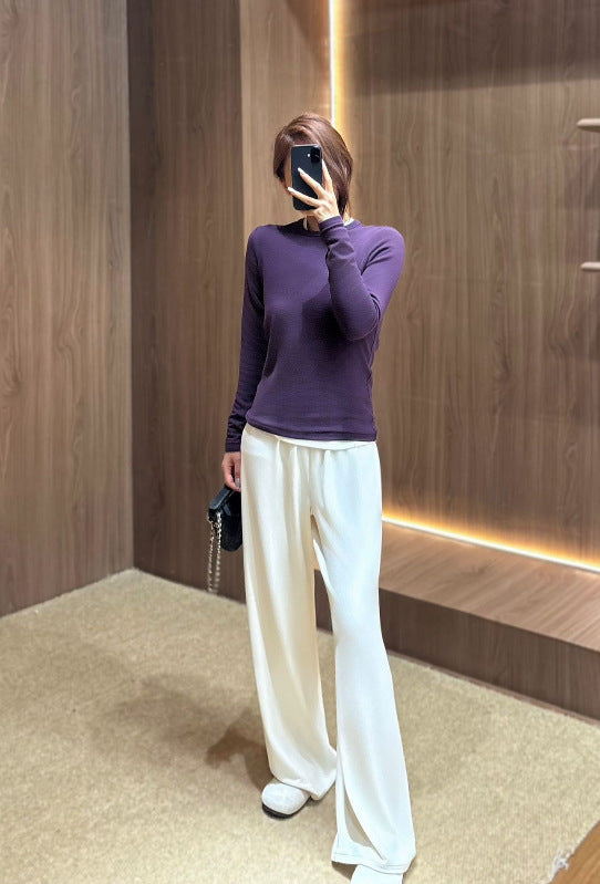 Damen Langarmshirt Norvielle Leicht Baumwolle