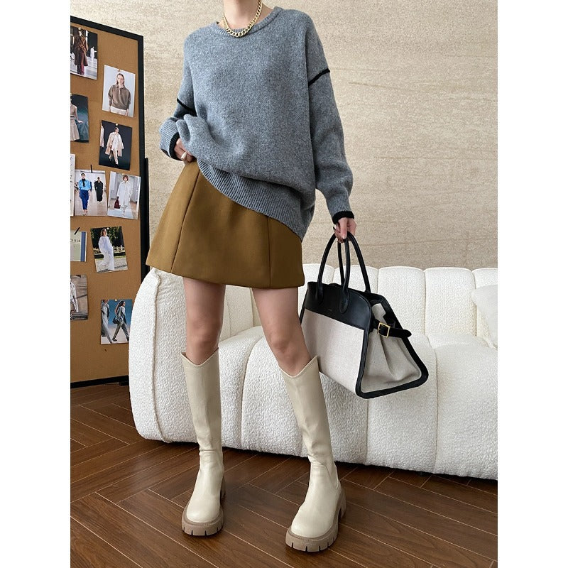 Damen Pullover Strukturiert Modern Norvielle