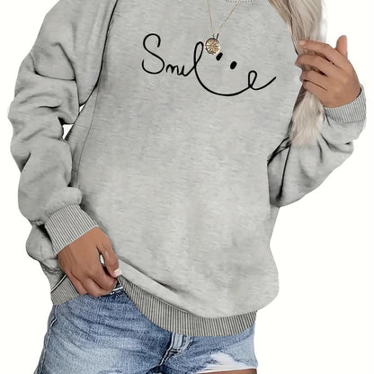 Damen Sweatshirt Lässiger Schriftzug Komfort Norvielle