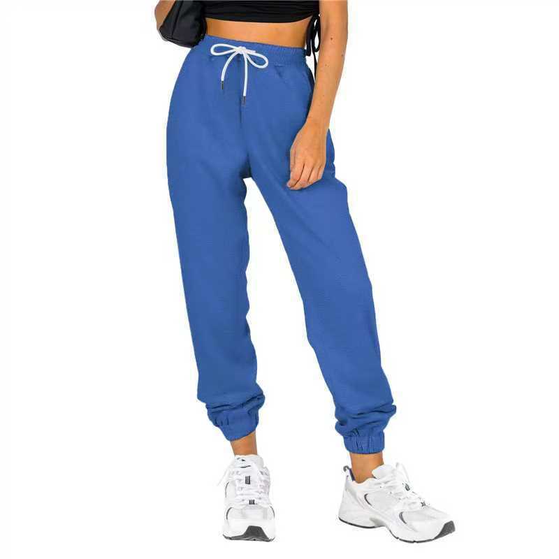 Damen Sport-Sweatpants Elastischer Bund Mit Kordelzug Beige