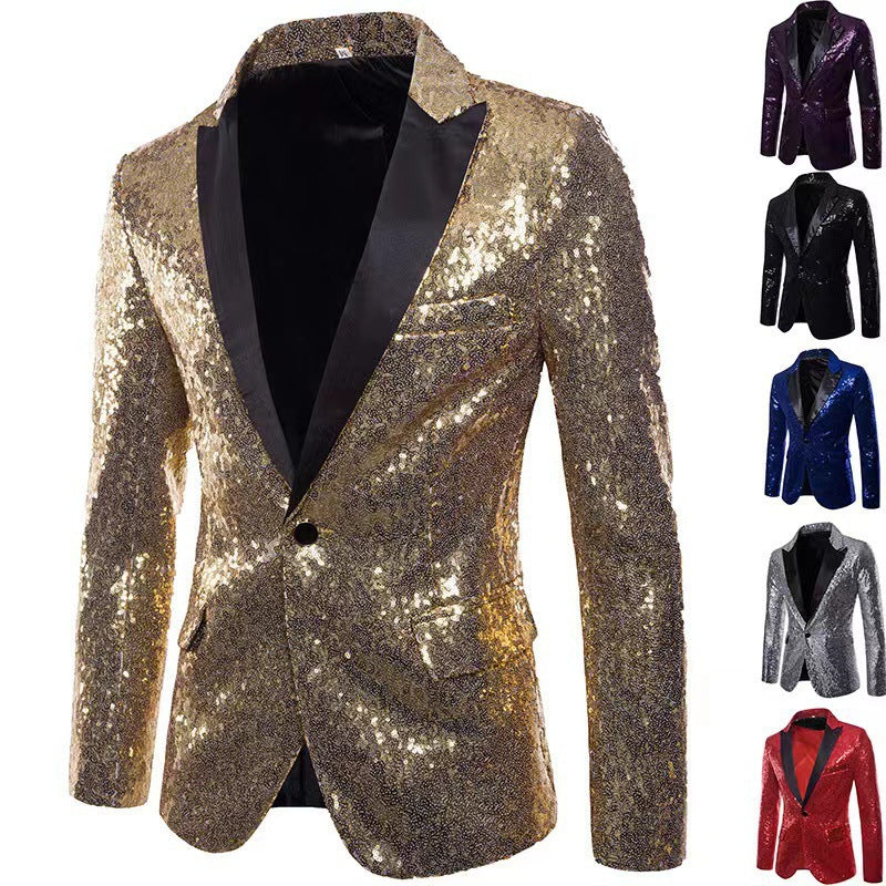 Herren Blazer Pailletten schimmernd Norvielle