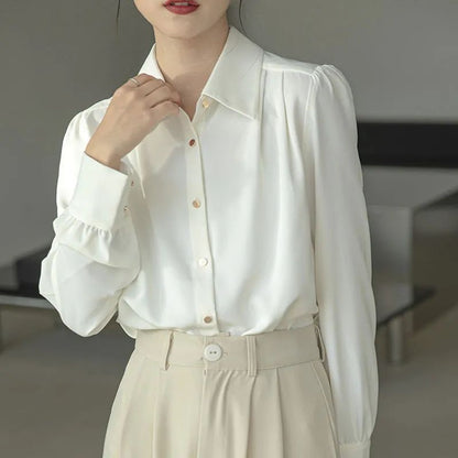 Damen Elegante Bluse aus Seide Norvielle