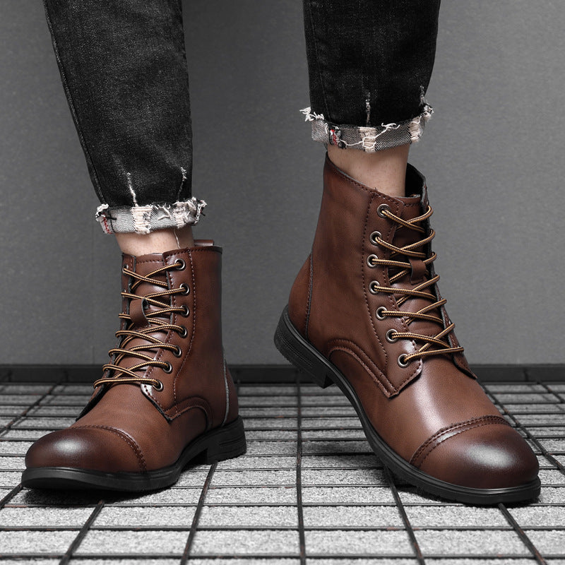 Herren Stiefel Schnürfront Durchgehende Schafthöhe