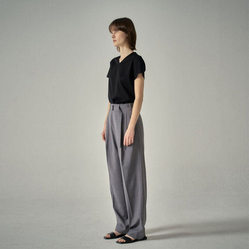 Damen Stoffhose Hochtaillierter Bund mit Gürtel