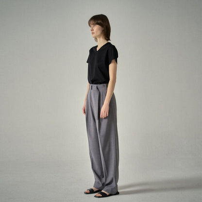 Damen Stoffhose Hochtaillierter Bund mit Gürtel