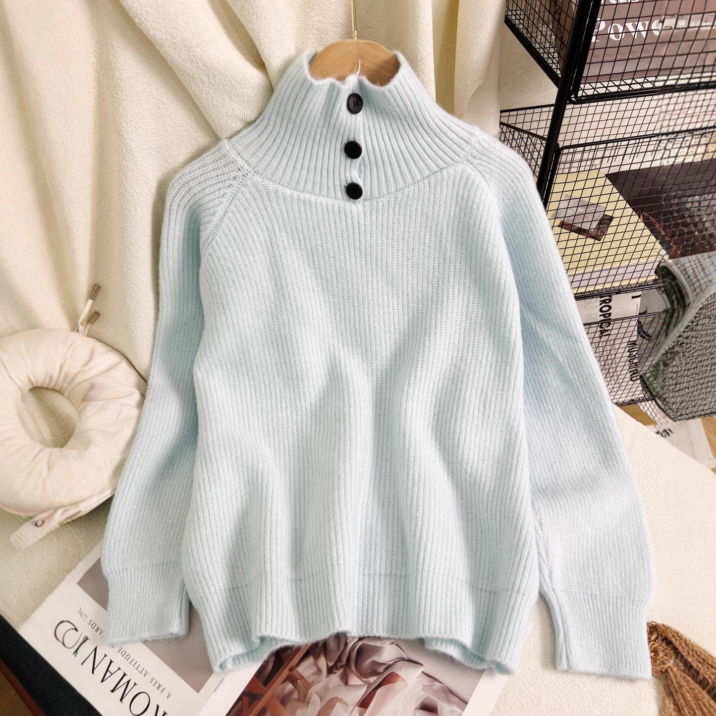 Damen Rollkragenpullover Weiches Strickmaterial Norvielle