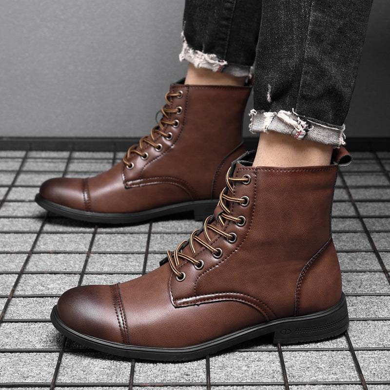 Herren Stiefel Schnürfront Durchgehende Schafthöhe