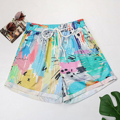 Damen Sport Badeshorts Bunt Elastisch Norvielle