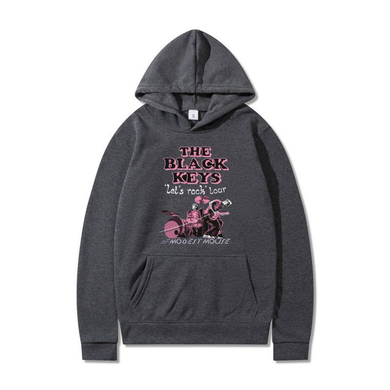 Damen Kapuzenpullover Rockband-Design Komfortpassform