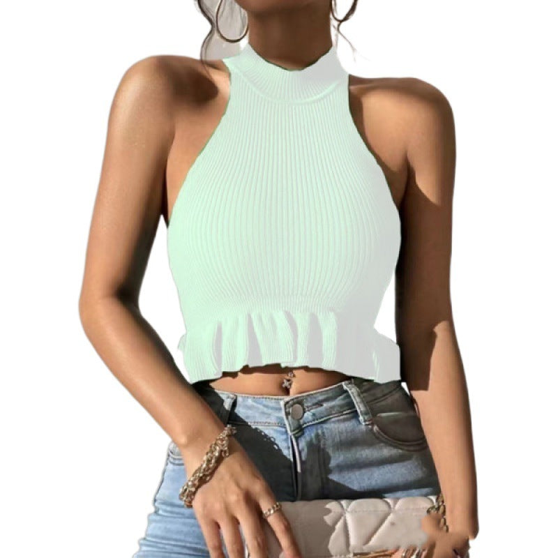 Damen Crop Rüschendetail Norvielle
