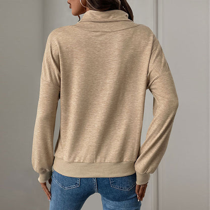 Damen Strickpullover Lässig Mit Kragen Und Knöpfen Norvielle