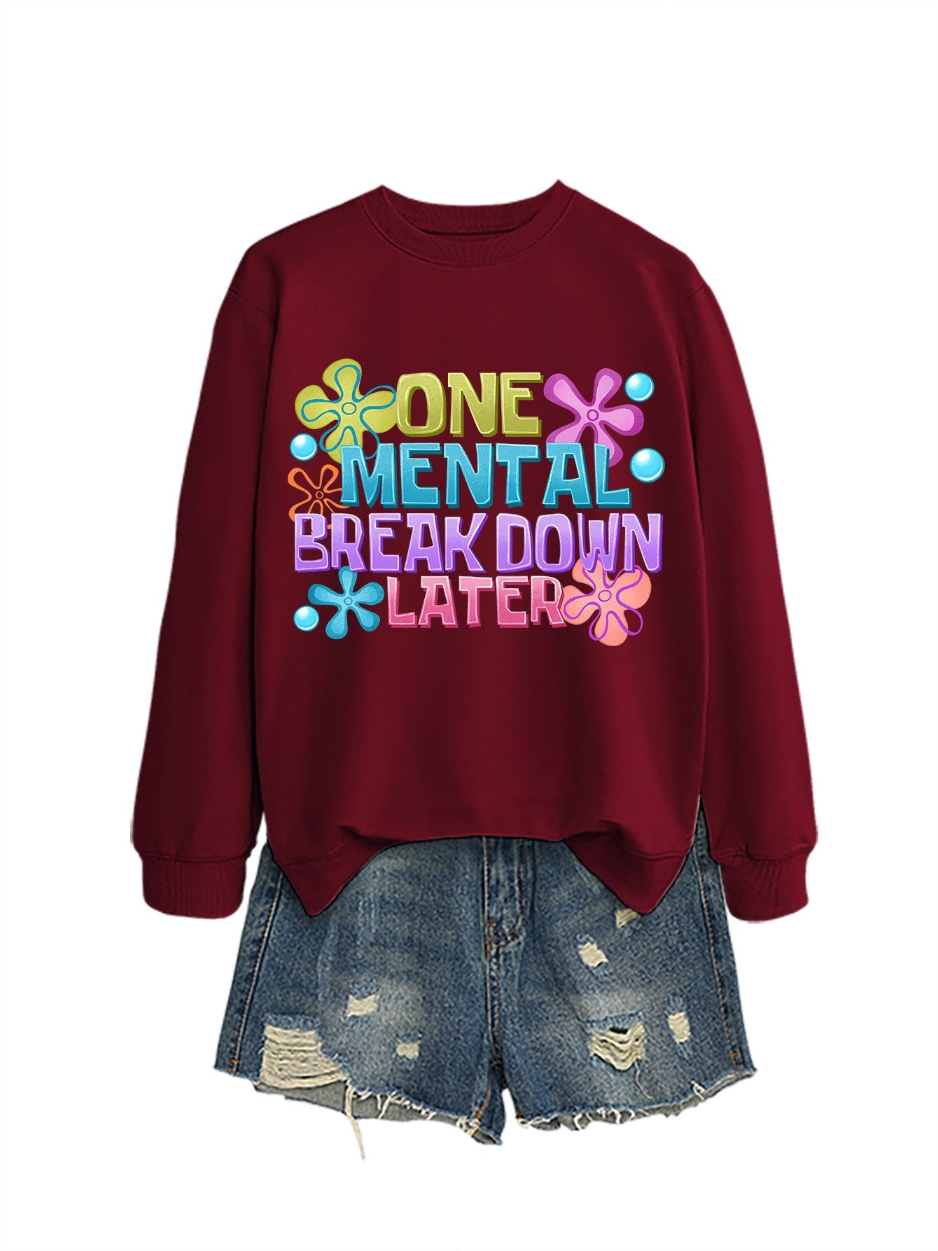 Damen Sweatshirt Kreativer Aufdruck Norvielle