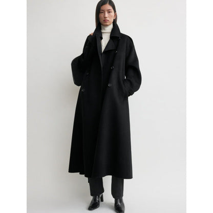 Damen Überlanger Trenchcoat aus Wolle Norvielle