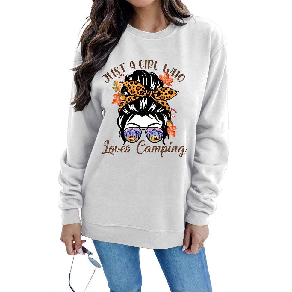 Damen Sweatshirt Campingmotiv Norvielle