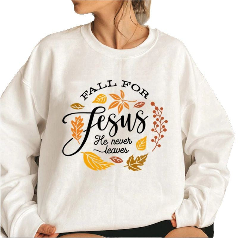 Damen Sweatshirt Weiches Innenfutter Herbstmotiv Norvielle