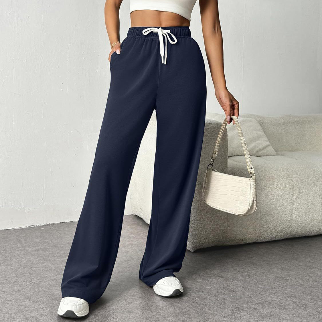 Damen Loungehose Weite Bequeme Hose Norvielle - Norvielle