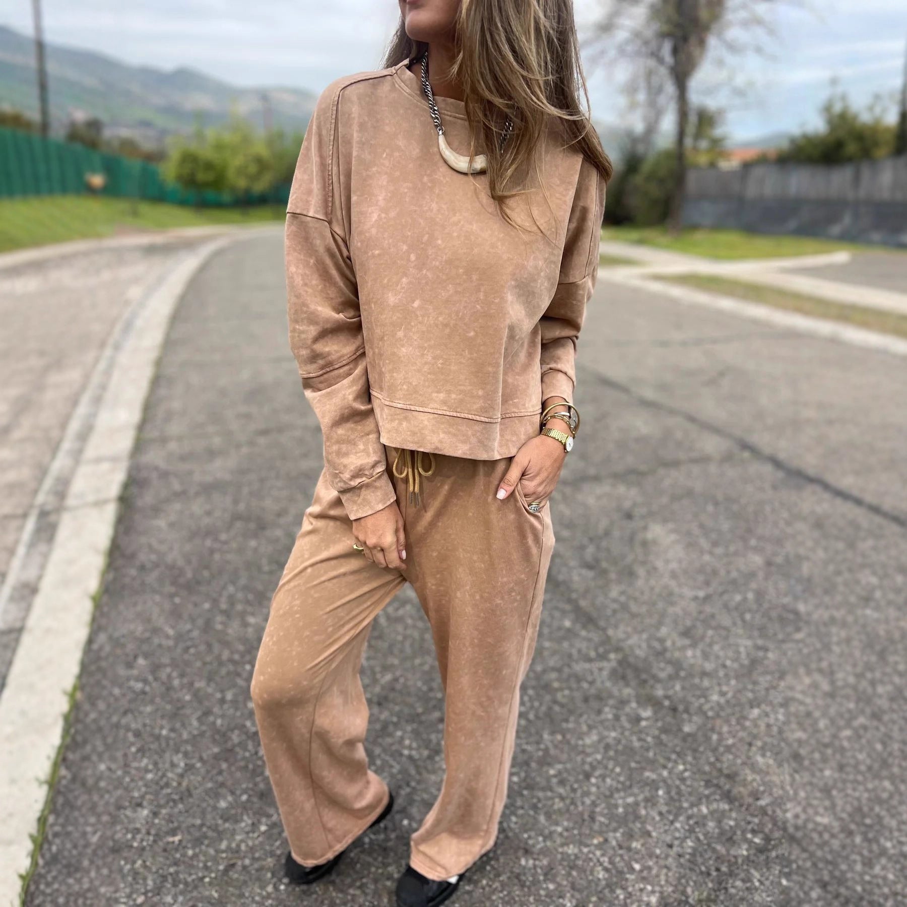 Damen Sweatshirt Jogginghosen Set Norvielle - Norvielle