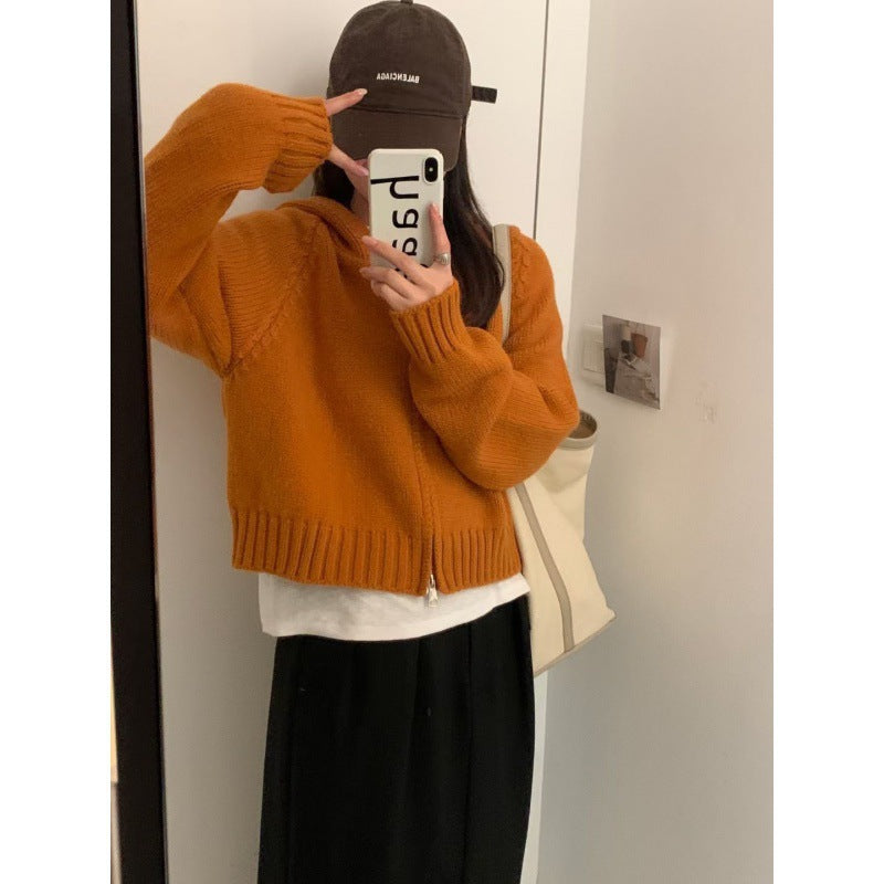 Damen Hoodie-Cardigan Kuschelig Reißverschluss Große Taschen Norvielle