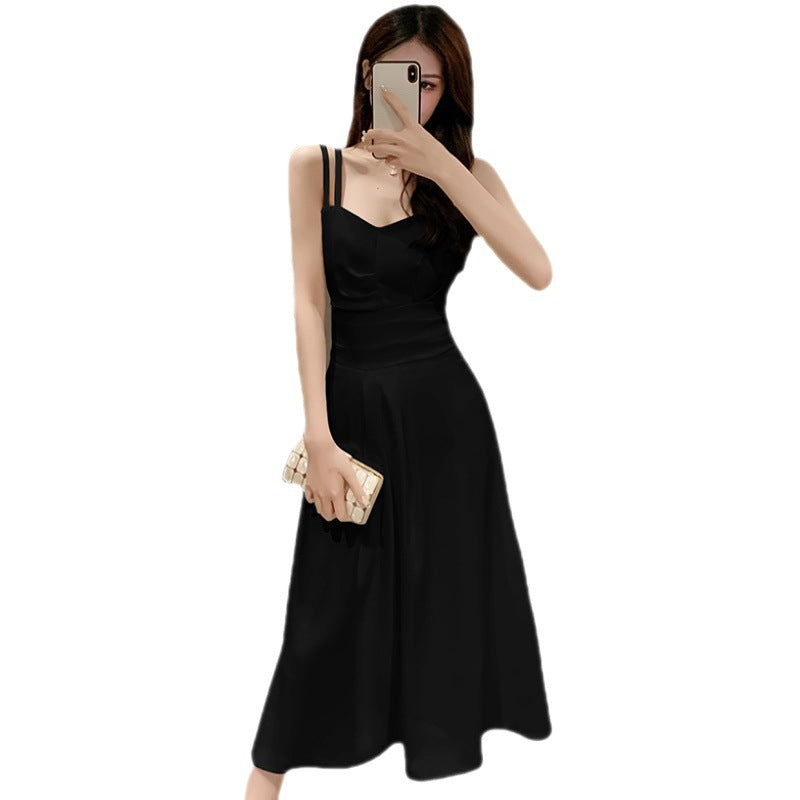 Damen Maxikleid Klassischer Schnitt Schmale Träger Norvielle