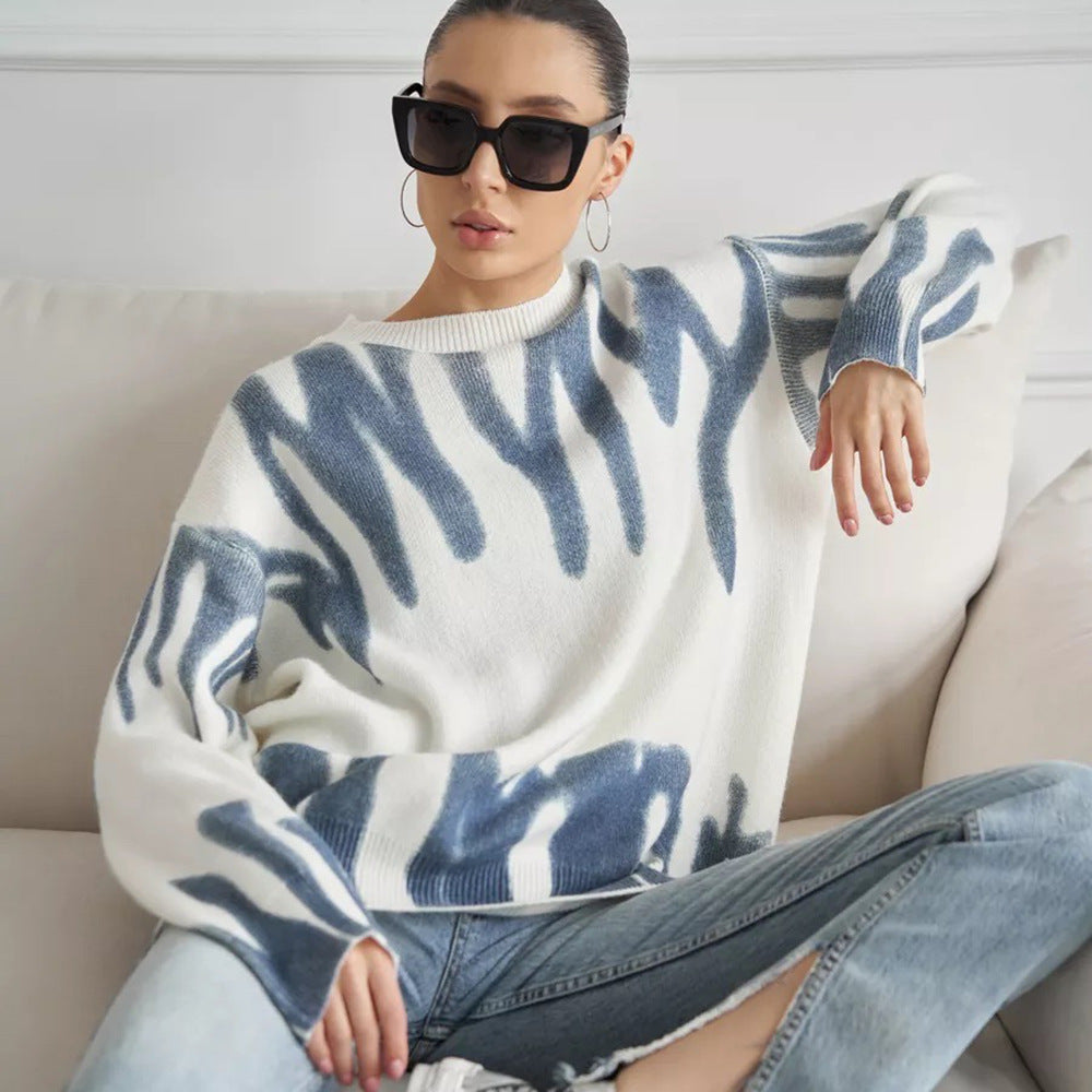 Damen Pullover Moderner Farbverlauf Lässiger Schnitt - Norvielle
