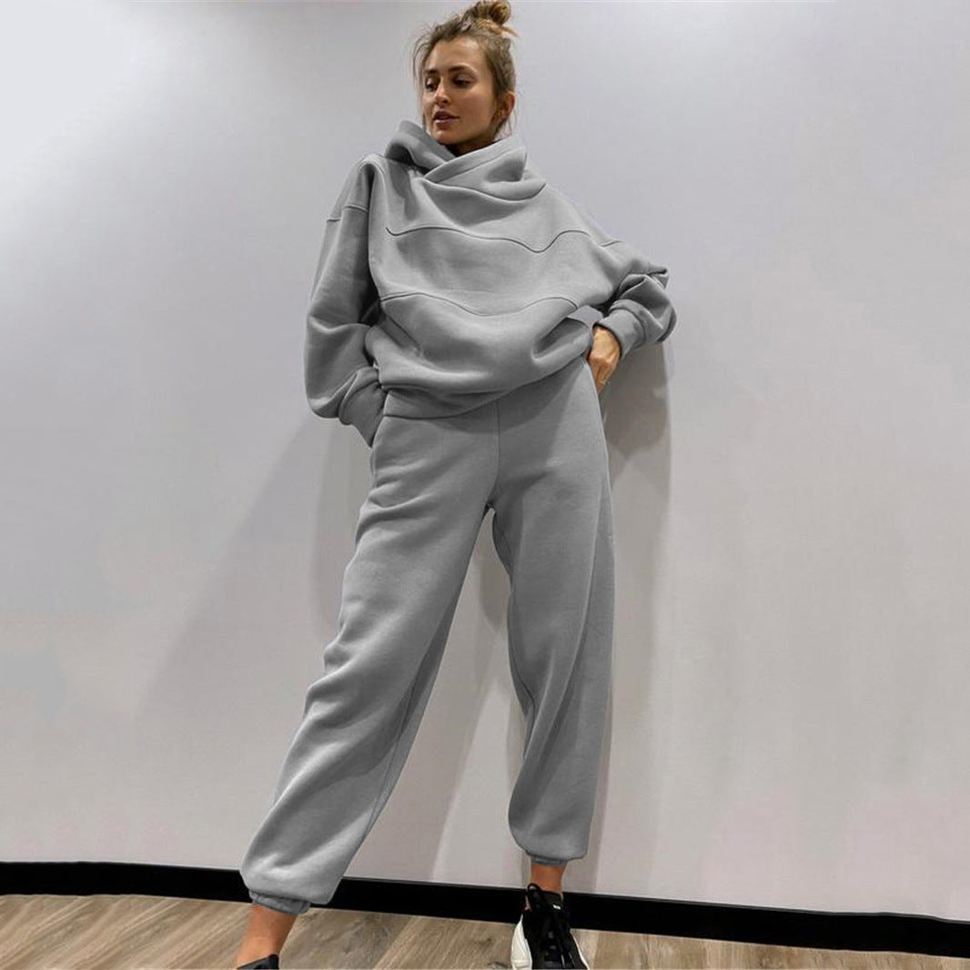 Damen Kapuzenpullover mit weiten Hosen Norvielle