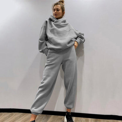 Damen Kapuzenpullover mit weiten Hosen Norvielle