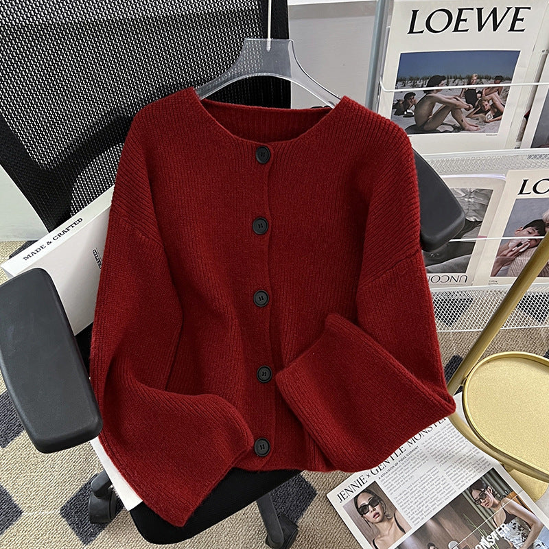 Damen Strickcardigan Lässig Weit Norvielle