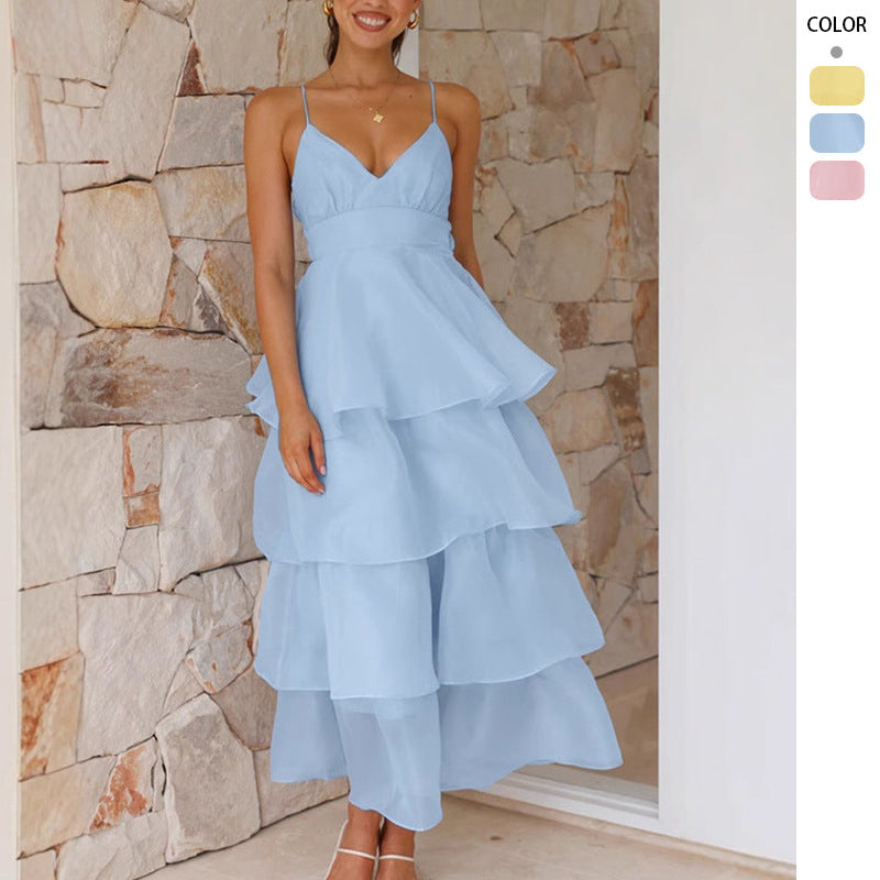 Damen Maxikleid Luftig Voluminös Norvielle - Norvielle
