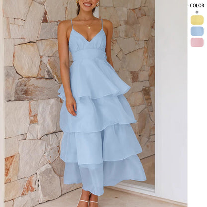 Damen Maxikleid Luftig Voluminös Norvielle - Norvielle